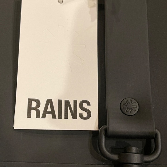 NEW! Rains Black Slim Line Adjustable Backpack. New With Tags. main image 6